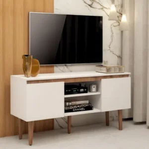 Rack Branco Para Sala - Estante Moderna E Compacta Branco - Imagem 8