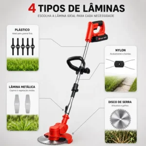 Aparador De Grama Elétrico Knakasaki 48v 10000rpm Potente - Imagem 9