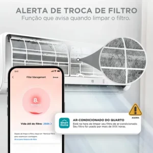 Ar Condicionado Inverter Springer Midea AI Ecomaster 9000 Btus Frio Branco - Imagem 6