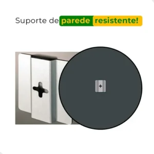 Espelho Redondo 50cm C/ Led Para Parede Quarto Banheiro Sala Moldura Redondo 50cm Led Quente - Imagem 6