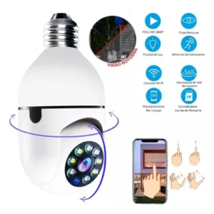 Câmera Lâmpada De Segurança Wifi Ip App Yoosee Visão Noturna - Imagem 4
