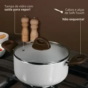 Jogo De Panelas 7 Peças Brinox Ceramic Life Vanilla - Imagem 6