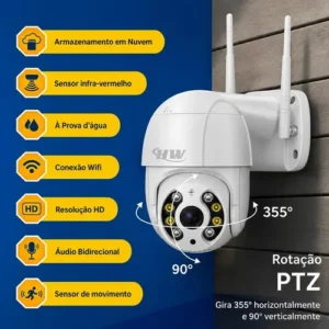 Kit 2 Câmeras Segurança Ip Interna Externa Wifi iCSee Infravermelho Prova D’Água - HW - Imagem 12
