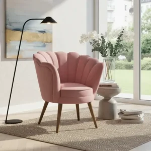 Poltrona Pétala Luxo Veludo Pé Palito - Imagem 2