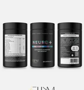 Kit 2 Neuro+ 60 Capsulas Nootropico Energético Foco Cafeina Taurina Magnesio Triptofano Taurina B12 L-Tirosina B3 B9 Memoria Energia Triptofano Vitaminas D Coenzima Q10 Ellym Nutrition - Imagem 7