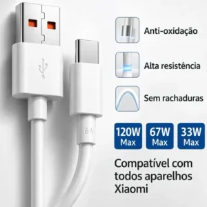 Carregador Turbo 67w Usb-c Para Xiaomi Redmi Poco X6 X7 Pro - Imagem 4
