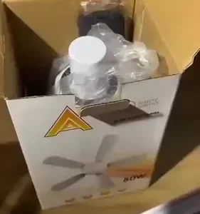 Ventilador de Teto Kaprot Silencioso 6 Pás LED Controle Remoto Diâmetro 42cm - Imagem 2