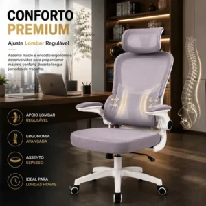 Cadeira Escritório Ergonômica Maat Brand Suporte Lombar Nr17 - Imagem 5