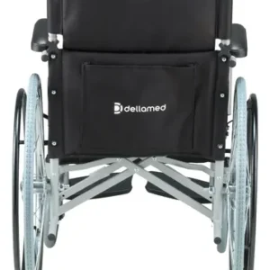 Cadeira De Rodas Dobrável Aço Resistente Desmontável 120kg - Imagem 12