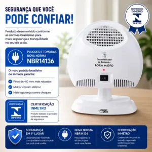 Desumidificador De Ar Ambiente Tira Mofo Eletrico Force Line - Imagem 11