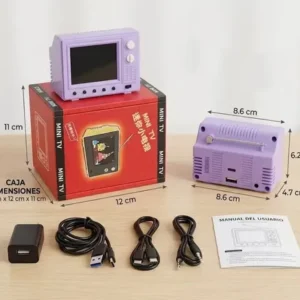 Mini Tv Portátil Retrô, Tela Usb Hd Recarregável De 2,4 Yy - Imagem 11