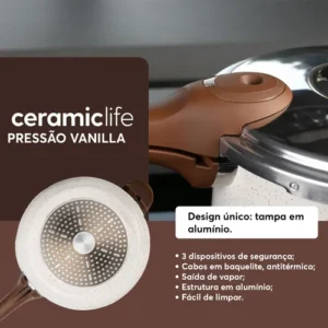 Panela De Pressão Brinox Pressure 4,2l Ø20 X 14,5 Cm Vanilla Baunilha - Imagem 11