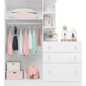 Guarda-roupa Infantil Doce Sonho 2 Portas Branco - Qmovi - Imagem 5