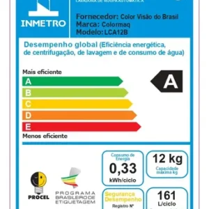 Máquina De Lavar Roupa Automática Colormaq 12kg Cor Branco - Imagem 10