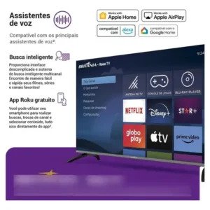 Smart Tv 50 Britânia Roku Hdr10 Dolby Audio B50cra - Imagem 5