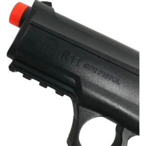 Pistola Rossi Co2 C11 R11 Bbs Aço 6mm + Kit 10 Co2 Alvo Preto 6 Mm - Imagem 2