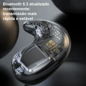 Jiditech Fones de Ouvido Invisible Fones de Ouvido Sem Fio Invisíveis para Dormir Bluetooth 5.3 Ultra Slim X55 de Baixo Consumo de Energia, Carregamento Rápido, Som Estéreo HiFi, Ideais para Dormir - Imagem 12