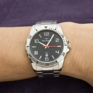 Relógio Masculino Technos Militar Azul Original Prata - Imagem 3