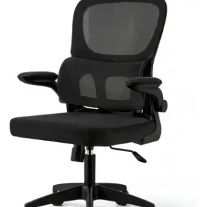 cadeira de Escritório ergonomica movel Veneza I-100 Cor Preto Com Suporte Lombar Apoio De Cabeça Estofado Mesh giratoria - Imagem 3