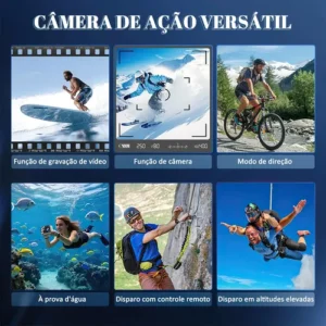 Câmera De Ação À Prova D'água Hd 4k 2 Baterias+32gb Memória - Imagem 8