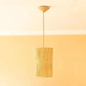 Lustre Pendente Para Teto Luminária Rustica Redonda 15x25 - Imagem 7