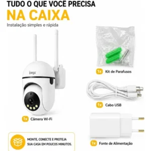 Câmera De Segurança Wi-fi 3mp Visão Noturna Colorida Áudio - Imagem 2