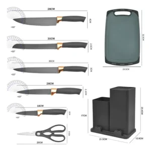Conjunto 19 Peças Utensílios Cozinha Silicone Preto Helplo - Imagem 6