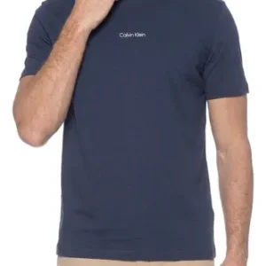 Camiseta Calvin Klein Logo Centralizado Minimalista Algodão - Imagem 3