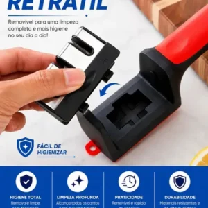 Afiador Amolador De Facas Tesouras Profissional 3 Em 1 Portátil Marca Homeroarte - Imagem 9