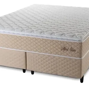 Cama Box King Size Alford 193x203x66 Bege C/ Molas Ensacadas - Imagem 7