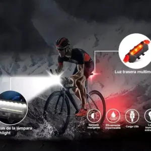 Lanterna Farol Bicicleta Recarregavel Profissional 9 Led Prova Dagua Potente Usb Para Bicicleta Luz Forte Prova Dagua - Imagem 9