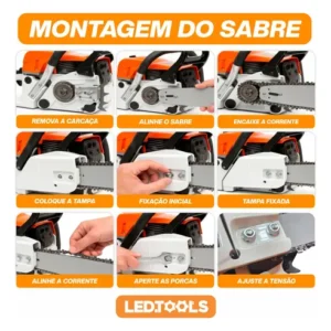 Motosserra A Gasolina 38cc 2t Profissional Sabre 12pol 30cm - Imagem 10