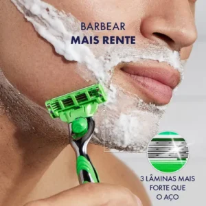 Carga Aparelho De Barbear Gillette Mach3 Sensitive Com Aloe - Imagem 5