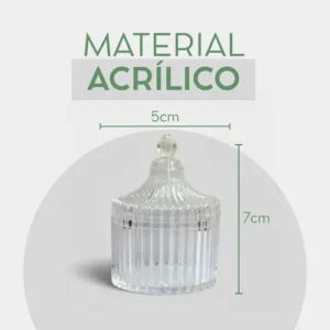 Kit 20 Peças Mini Potiche Acrílico Lembrancinha Bomboniere - Imagem 3