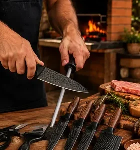 Kit Facas Churrasco 8 Peças Aço Inox Afiadas Completo - Imagem 6