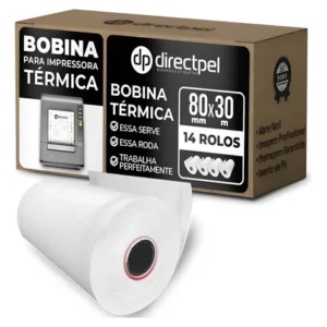 Bobina Térmica 80mm X 30m 48g Fosco Directpel Impressora Epson Tm T20x 14 Unid - Imagem 3