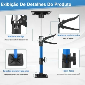 Kit 2 Peças Haste Suporte Telescópica Ferramenta 50-115cm - Imagem 5
