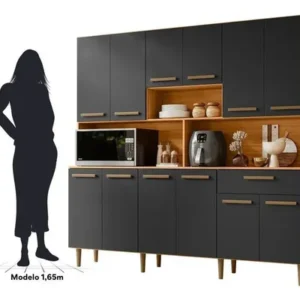 Armário Para Cozinha 12 Portas 1 Gaveta Clarice Gb - Imagem 6