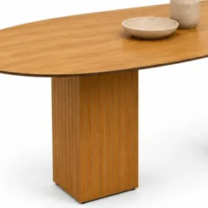 Mesa De Jantar 6 Lugares 180 X 90 Orgânica Base Ripada - Imagem 4