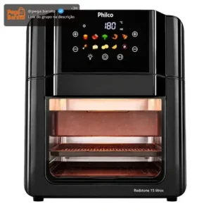 Philco PAF15C Fritadeira Air Fryer Oven 15 Litros Revestimento Redstone Porta Removível Luz Interna 10 Funções Preta - Imagem 1