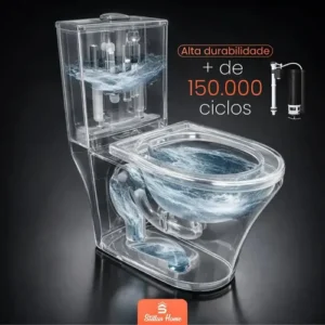 Vaso Sanitário Monobloco Caixa Acoplada Barcelona Cor Branco - Imagem 9