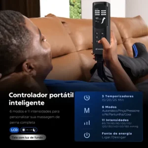 Bota De Compressao Pneumatica Massageador Pes Portatil - Imagem 7