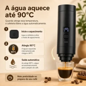 Cafeteira Expresso Portátil 3x1 Elétrica Recarregável Usb - Imagem 8