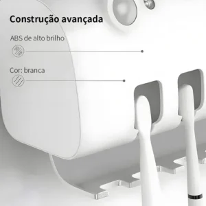 Suporte Porta Escova Dentes Dispenser Pasta - Imagem 3