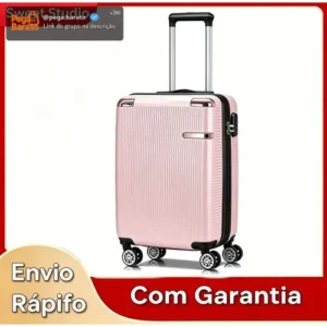 Mala de Viagem de Bordo ABS Sweet Studio com Rodas Duplas 360° para Cabine – Rosa - Imagem 1
