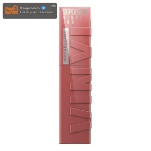 Batom Líquido, Longa Duração, Acabamento Vinil Espelhado e Efeito Gloss, Brilho Instantâneo, Conforto para os Lábios, Fórmula Vegana, Cor Cheeky, SuperStay Vinyl Ink Maybelline NY 4,2ml - Imagem 1