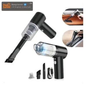 Aspirador Portátil 3 Em 1 Com Soprador e Filtro HEPA Para Carro e Teclado USB - Imagem 1