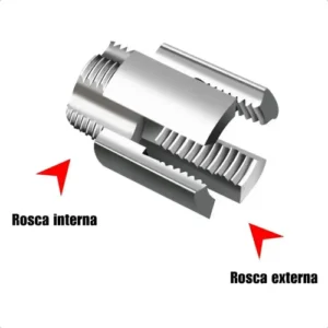 Kit 2 Chaves Rosqueador Tarraxa Cano Tubo PVC 1/2 3/4 Rosca Interna Externa Ferramenta Manual 2 Em 1 - Imagem 8