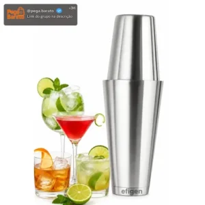 Coqueteleira Inox 800 Ml Com Peso Profissional Boston 2 Peças Bar Bartender Coquetéis - Efigen - Imagem 1