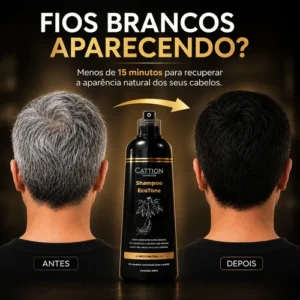 Shampoo Cation Preto Ou Castanho 400ml - Cobre Fios Brancos - Imagem 6